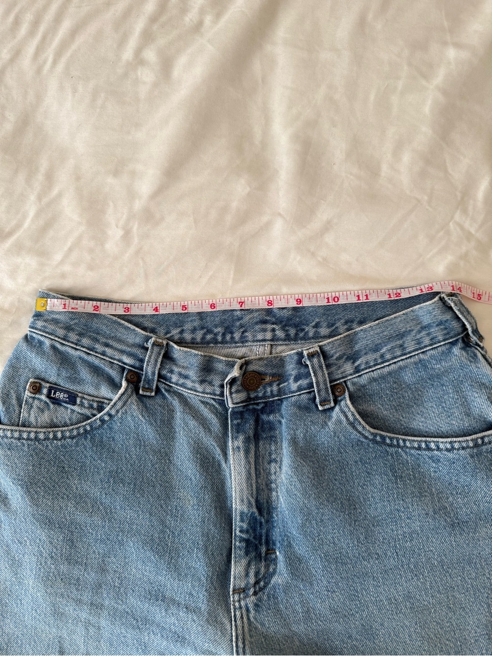 Lee Light Blue Frayed Hem Denim Vintage Shorts Women’s 28 - Picture 5 of 10